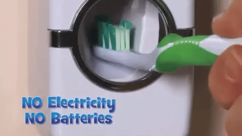 Automatic Toothpaste Dispenser With Toothbrush Holder