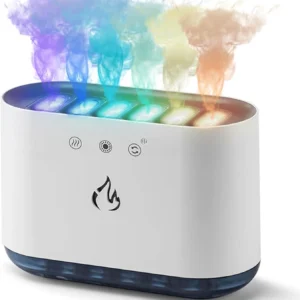 Cool Mist Humidifier, Volcano Dynamic Light 900mL Water Tank Humidifiers for Home Office, Essential Oil Diffuser adjustable mist Baby360° Rotation Nozzle Large Room